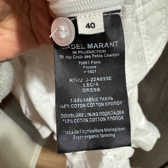 Isabel Marant Etoile Lecia Dress White One-Shoulder Puff-Sleeve Mini Dress - Picture 6 of 10